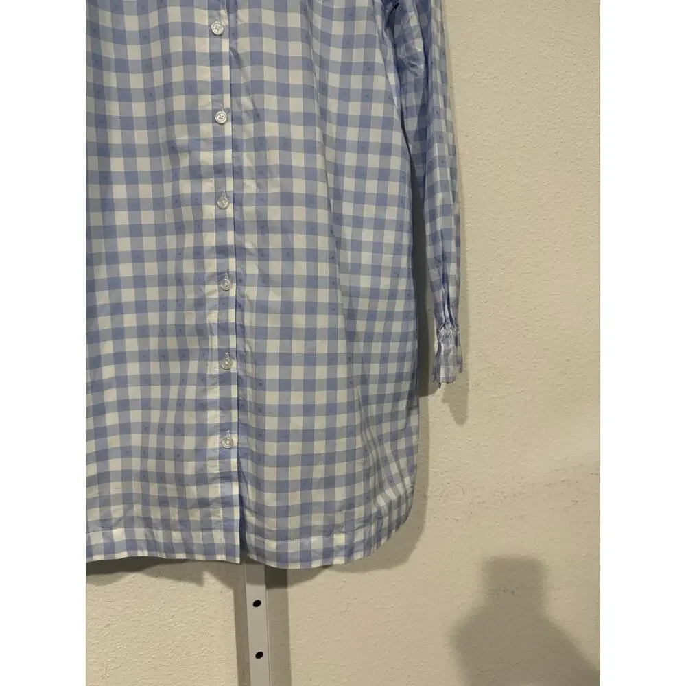 Hill House The Colette Dress Blue Jacquard Check Size Small NWT - Picture 8 of 12